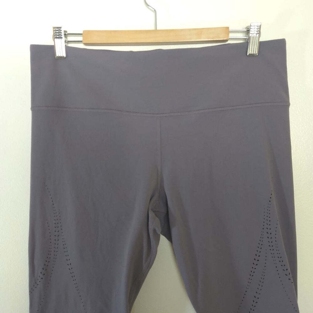 Athleta Elation Laser Cut Tight Leggings XL Dusty Purple Cropped - Picture 4 of 12